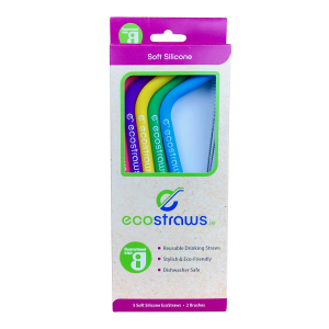coloured silicone straws