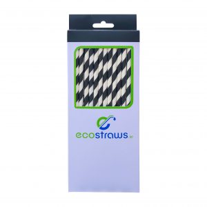 paper ecostraws black & white